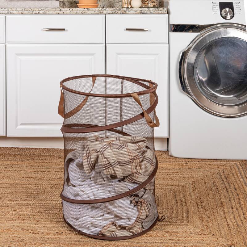 Household Essentials Pop-Up Mesh Laundry Hamper