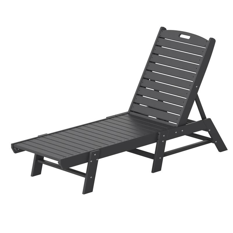 Laguna Hdpe All Weather Outdoor Patio Pool Reclining Armless Chaise Lounge
