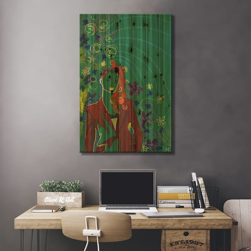 Blossom Glow Print On Wood by Sasha Robinson - Multi-Color