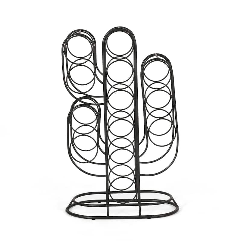 Metal Art Wine Rack with 13 Bottles Slots