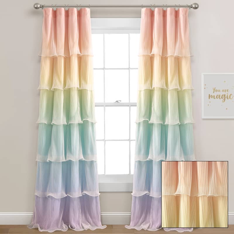 Lush Decor Rainbow Ombre Nerina Window Curtain Panels - 84" x 36"