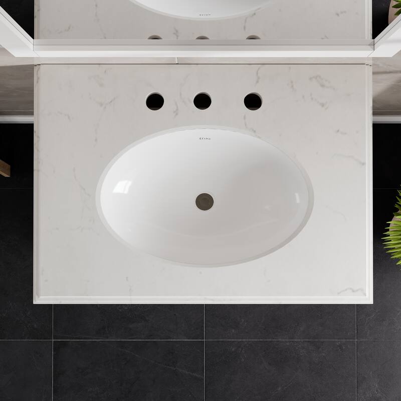 Elite Stamford Bath Vanity with Carrara Quartz Top and Porcelain Sink
