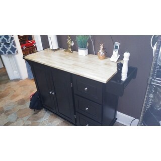 3-drawer Drop Leaf Kitchen Cart