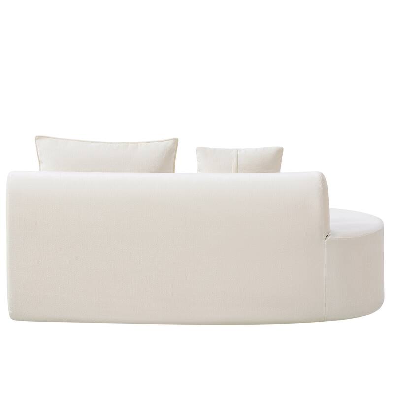 Christopher Knight Home - Curved Modular 138.6" Upholstered Sectional Sofa