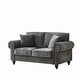 preview thumbnail 6 of 20, 63" Velvet Upholstered Sofa with Curved Armrests, Luxurious Accent Sofa Couch Loveseat with Nailheads