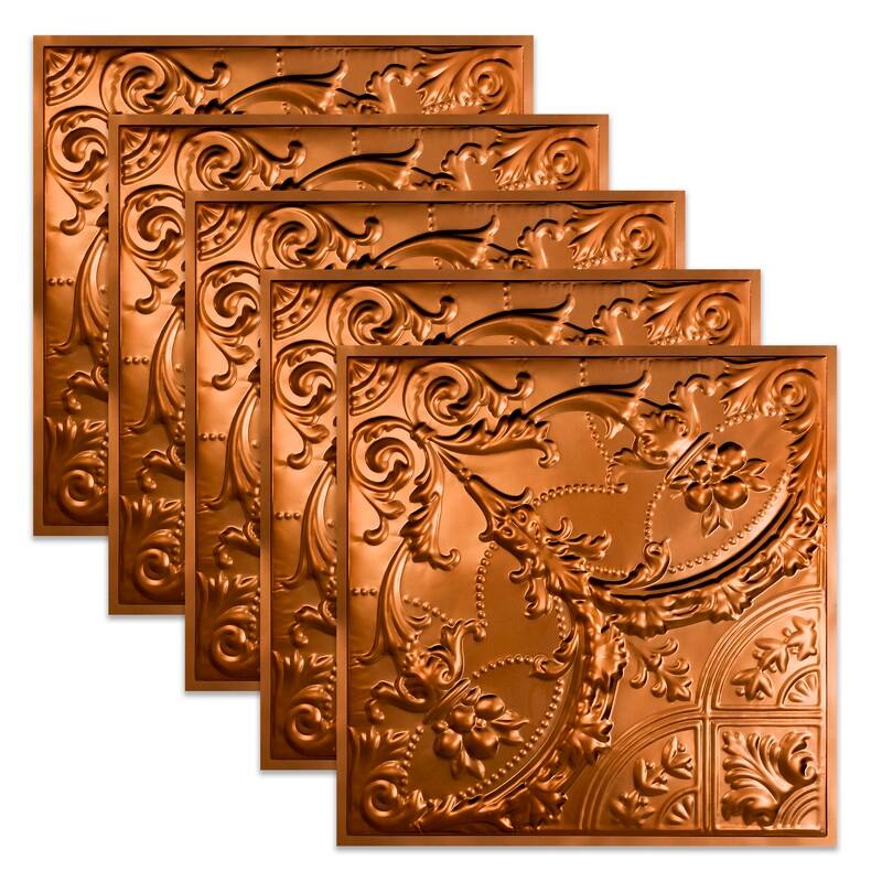 Great Lakes Tin Saginaw Lay-in Ceiling Tile - Copper - 2 x 2