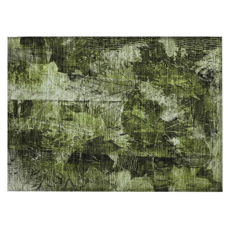 Machine Washable Indoor/ Outdoor Foilage Chantille Rug