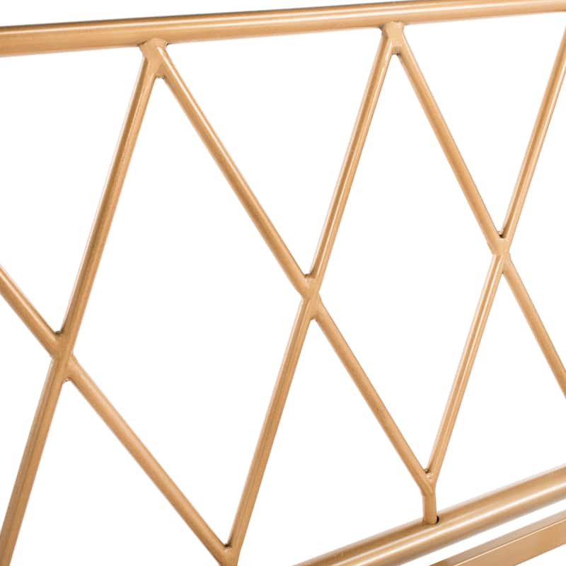 SAFAVIEH Aggie Gold Platform Bed