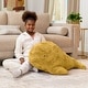 preview thumbnail 1 of 21, Raven-Symoné Marina the Whale Sea Buddy Large Kids Stuffed Animal Bean Bag and Pouf Synthetic Fur Gold
