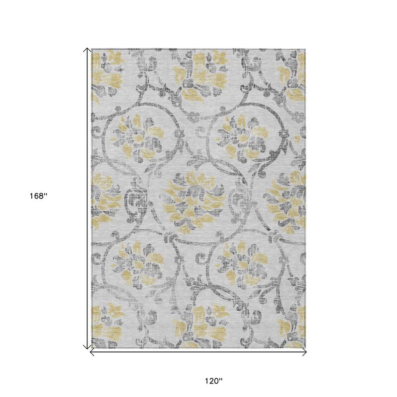 HomeRoots Floral Traditional Rectangle Outdoor Rug