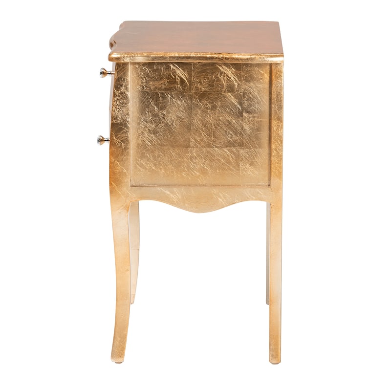 Baxton Studio Patrice Classic and Traditional Wood 2-Drawer End Table