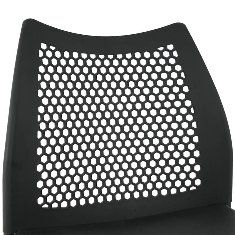 5 Pack Stackable Chair with Vented Back and Waterfall Seat - 17.75"W x 21.5"D x 32"H