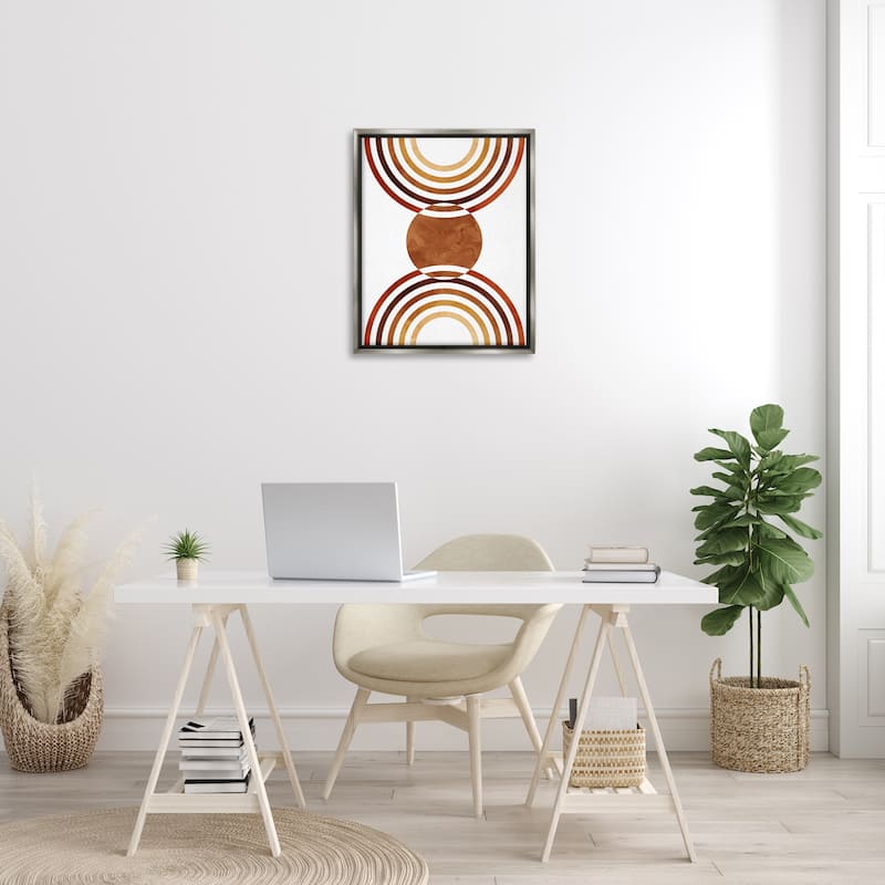 Stupell Boho Earthy Arches Framed Floater Canvas Wall Art Design by Lil' Rue