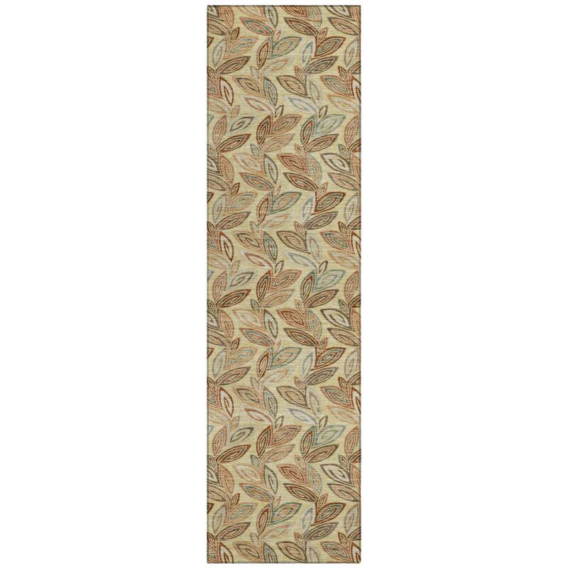 Machine Washable Indoor/ Outdoor Modern Rose Hill Chantille Rug