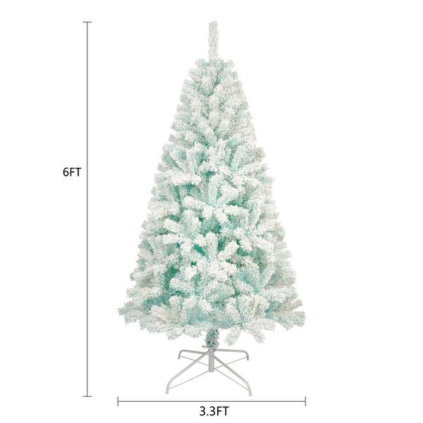 6ft Blue Christmas Tree with 300 LED Lights and 600 Bendable Branches