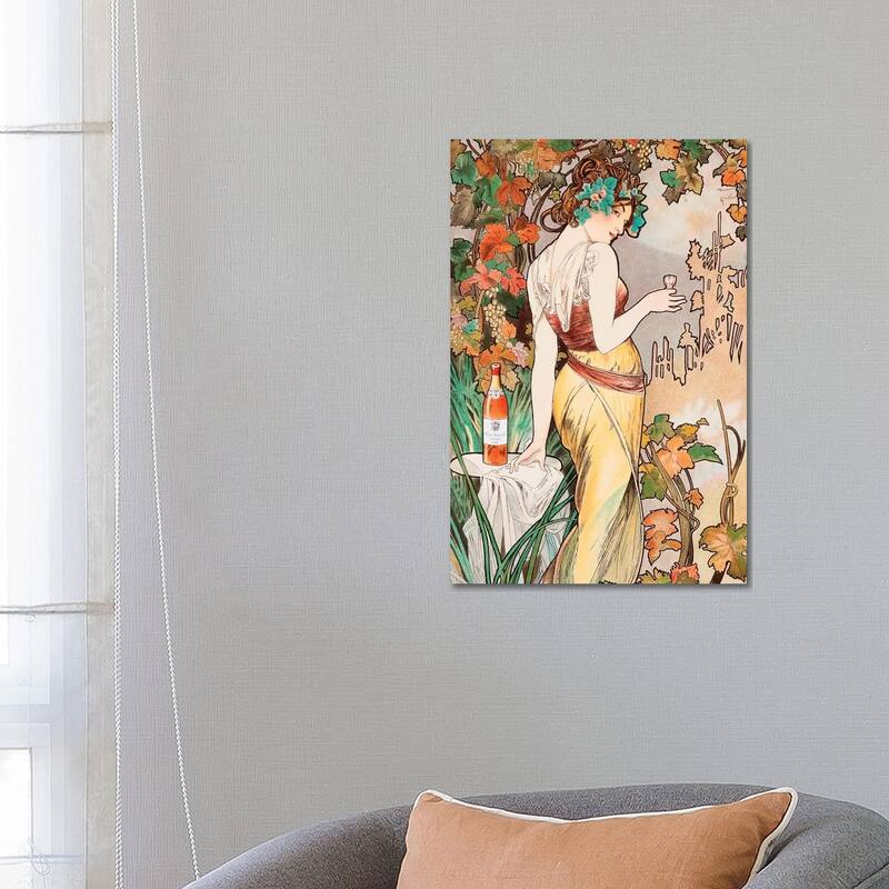 iCanvas "Cognac" by Alphonse Mucha Canvas Print - 26x18x1.5