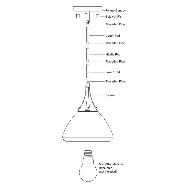 Dayna 1L White and Brass Contemporary Pendant Light with Metal Shade - 10-in W x 11.5-in H x 10-in D