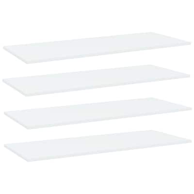 vidaXL Bookshelf Boards 4 pcs White 39.4"x15.7"x0.6" Chipboard