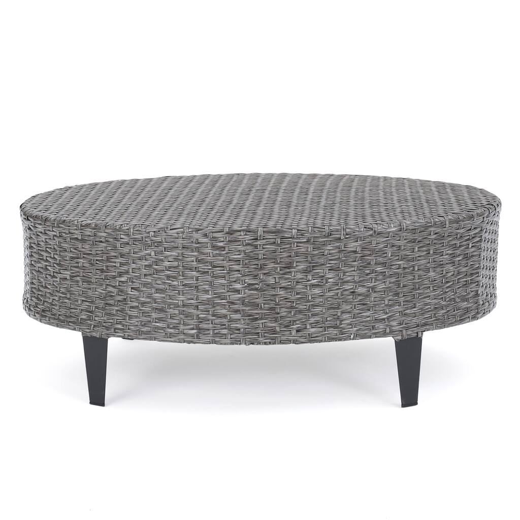 Navagio Wicker Outdoor Coffee Table by Christopher Knight Home