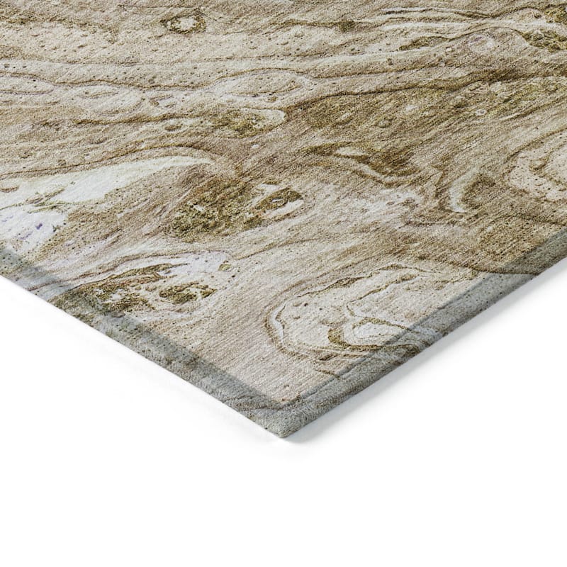 HomeRoots Abstract Transitional Rectangle Outdoor Rug