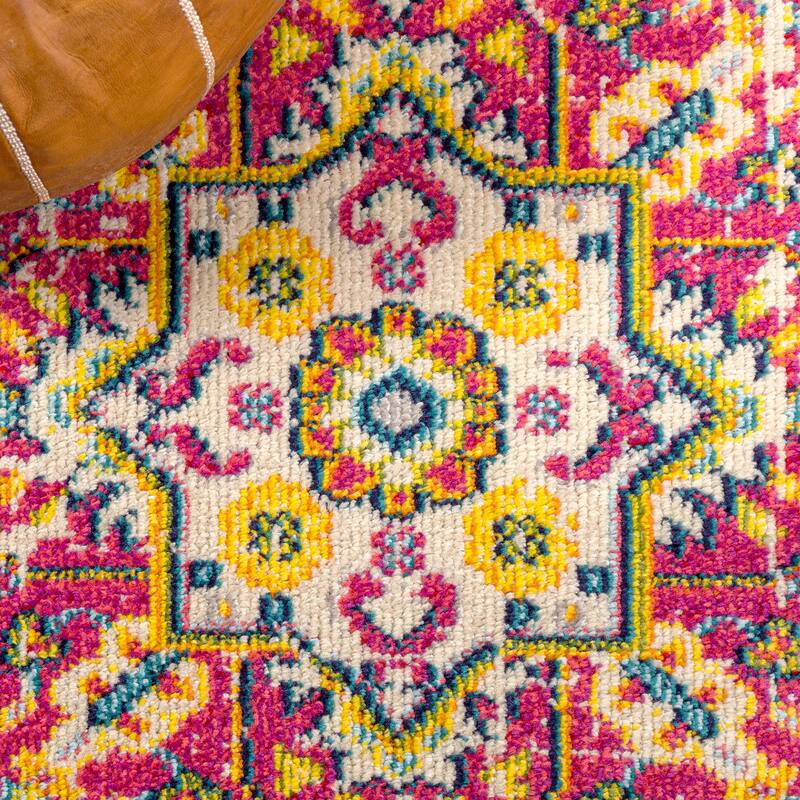 JONATHAN Y Audrey Geometric Medallion Area Rug