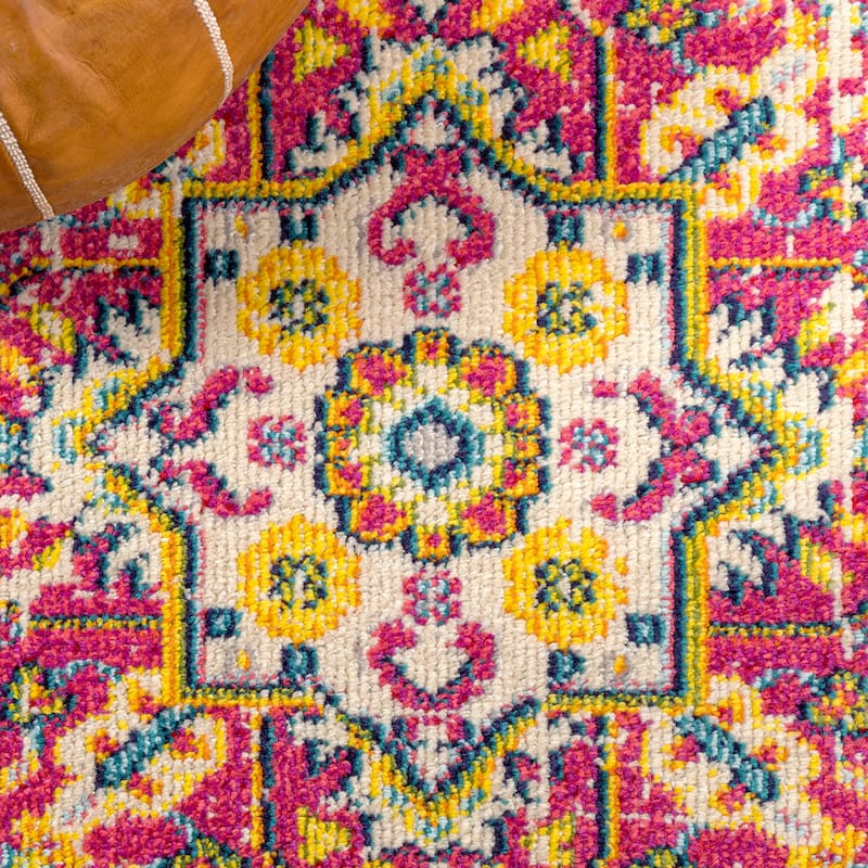 JONATHAN Y Audrey Geometric Medallion Area Rug