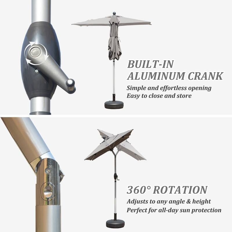 Domi Outdoor Living 6' x 4' Tilt Aluminum Patio Umbrella