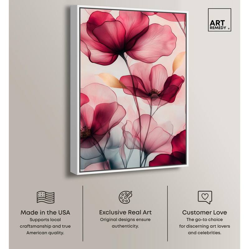 Chiffon Cherry Charm Canvas by Art Remedy