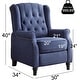 preview thumbnail 7 of 11, Pushback Recliner Chair, Fabric Armchair Push Back Recliner with Rivet Decoration, Single Sofa Accent Chair