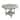 Round Wooden Counter Height Table with 1 Shelf in Light Grey - Light Grey