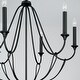preview thumbnail 3 of 2, Bentley 30" 6-light Black Iron Chandelier