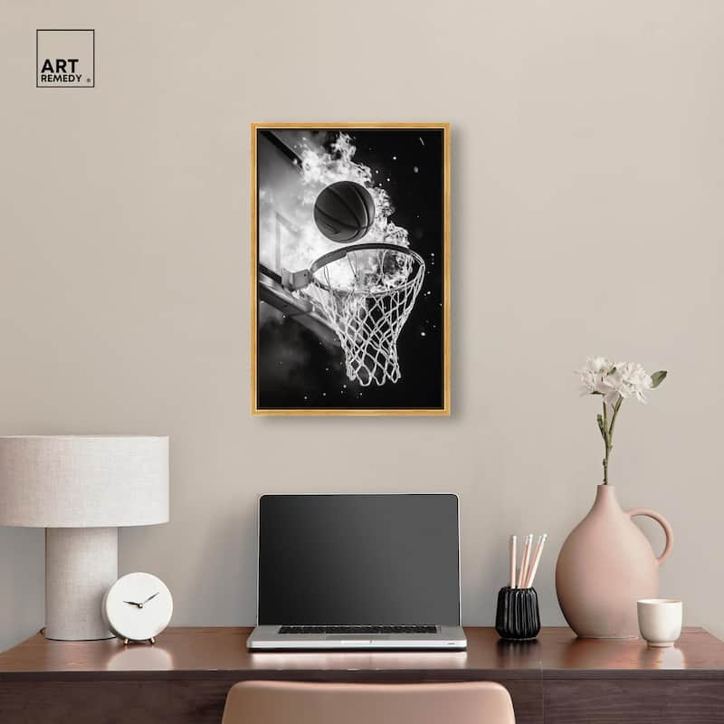 Scorch Some Hoops Canvas by Art Remedy