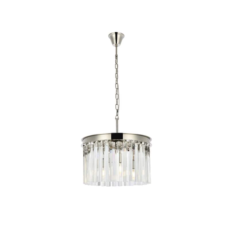 Royce Edge 3-Light Polished Nickel Pendant