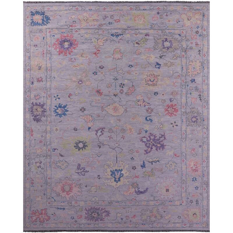 Golden Nile Silver Turkish Oushak Hand Knotted Wool Rug - 12' 0" X 15' 0"
