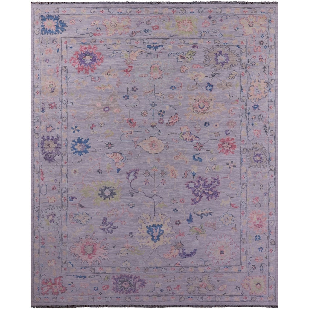 Golden Nile Silver Turkish Oushak Hand Knotted Wool Rug - 12' 0" X 15' 0"