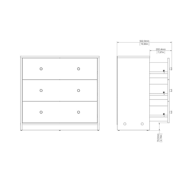 Porch & Den Zoe 3-drawer Engineered Wood Chest