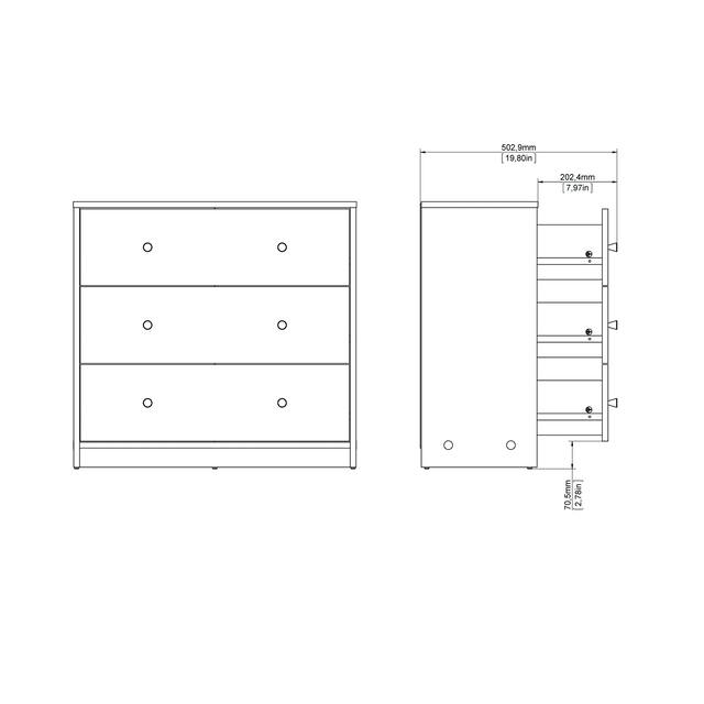 Porch & Den Zoe 3-drawer Engineered Wood Chest