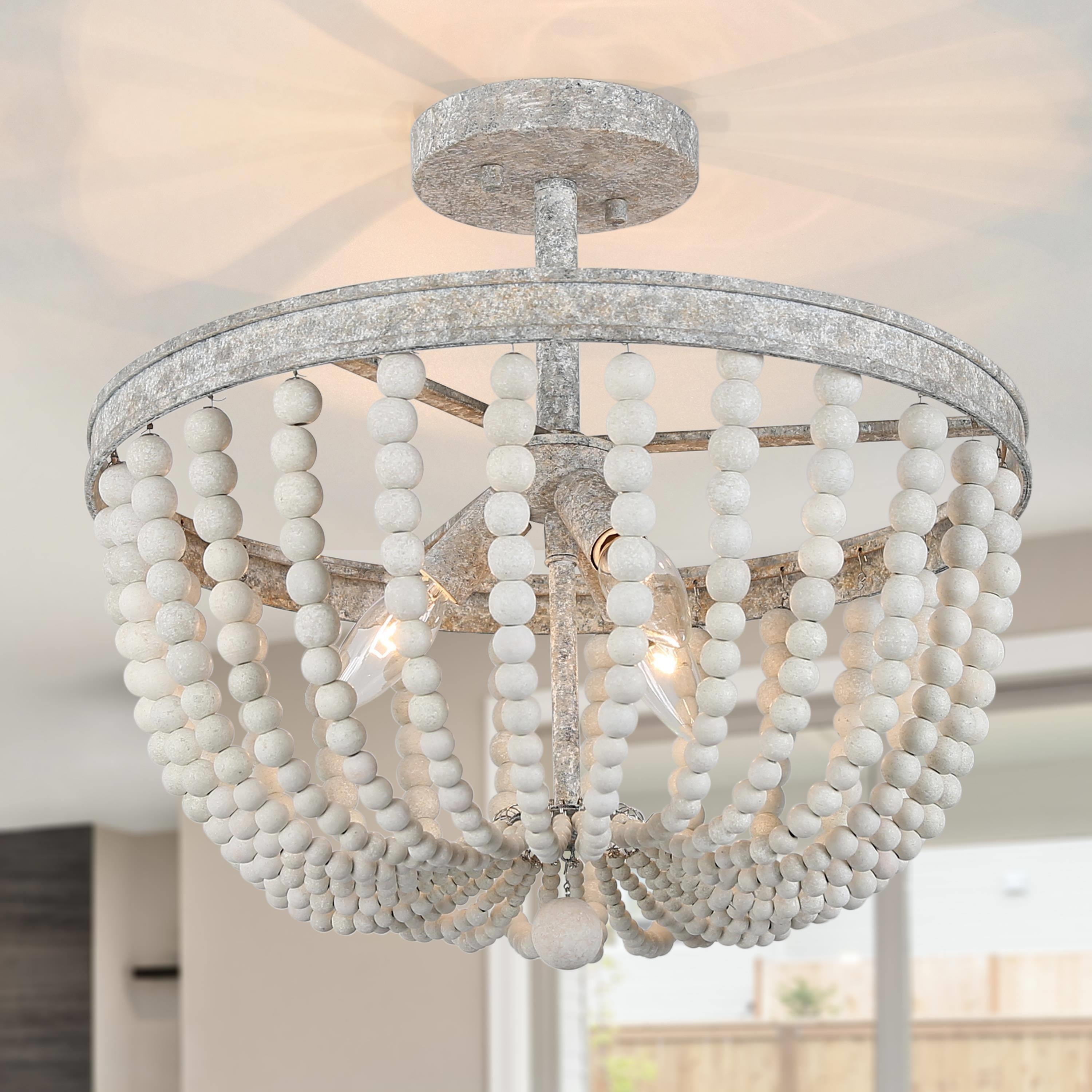 Beaded semi flush mount new arrivals