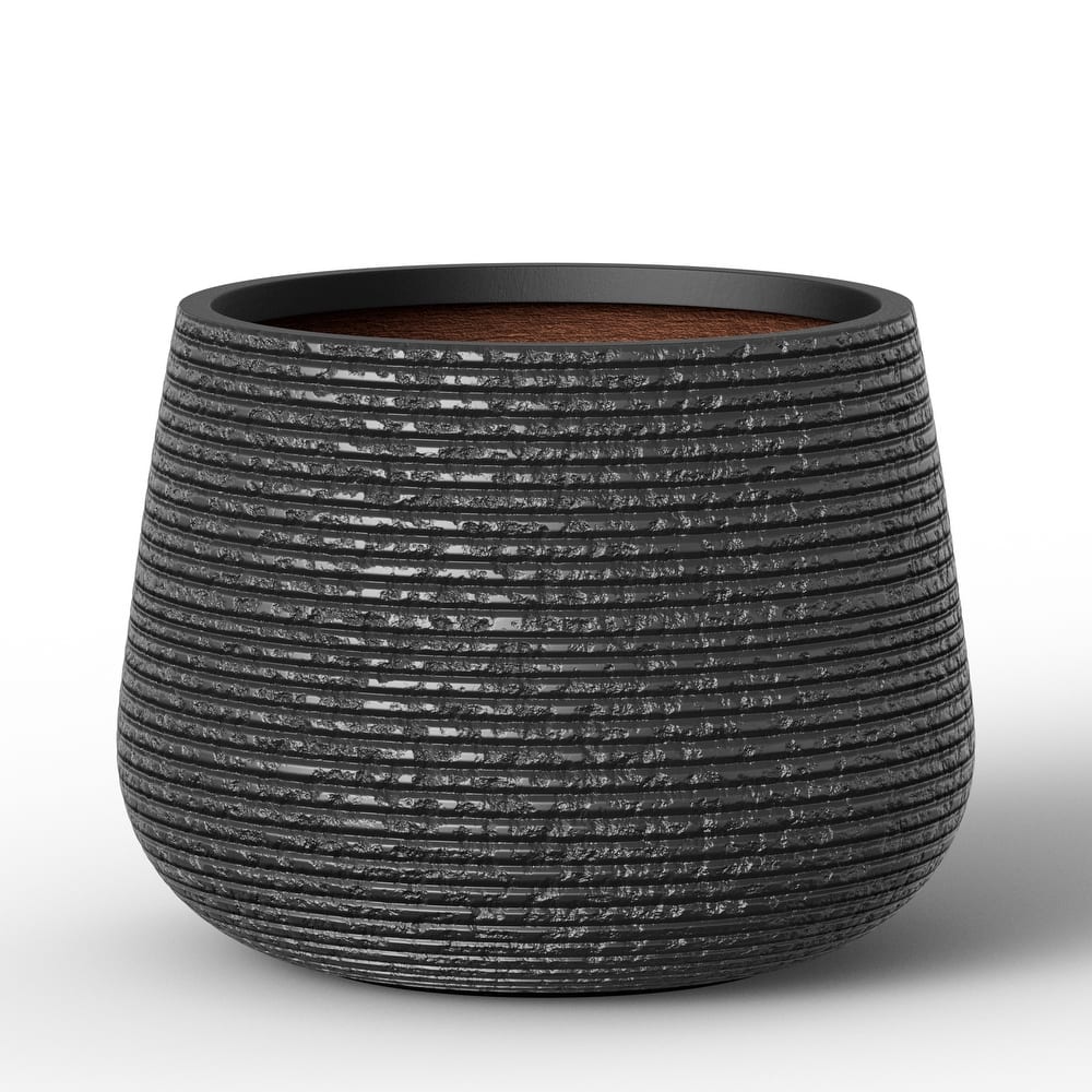 Upgraded Interior Concrete Round Planter with Draiange Holes