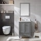preview thumbnail 86 of 114, Sudio Design Bathroom Vanity Melissa Collection 24" Single Sink - Grain Gray with Engineered Stone Top