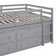 preview thumbnail 9 of 22, Kid-Friendly Design Full Size Loft Bed with Desk and Drawers