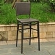 preview thumbnail 3 of 4, International Caravan Resin Wicker Bar-height Barstool (Set of 2) Antique Black