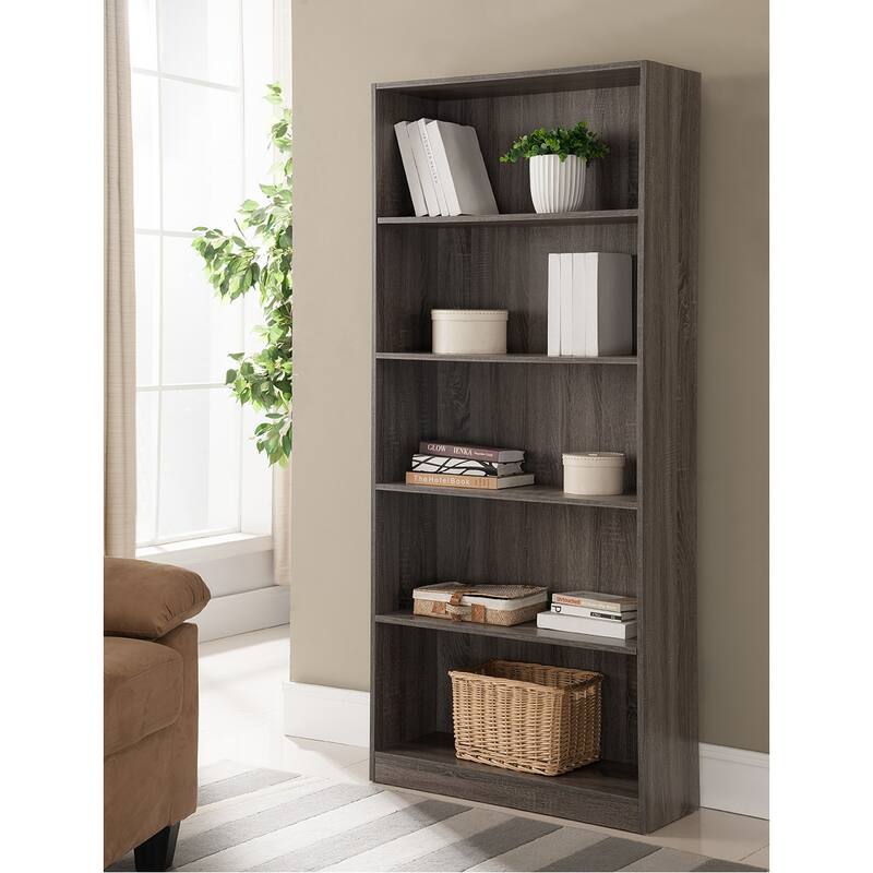 70.75" H Wooden Bookcase Modern 5-layer Bookshelf For Living Room,Office