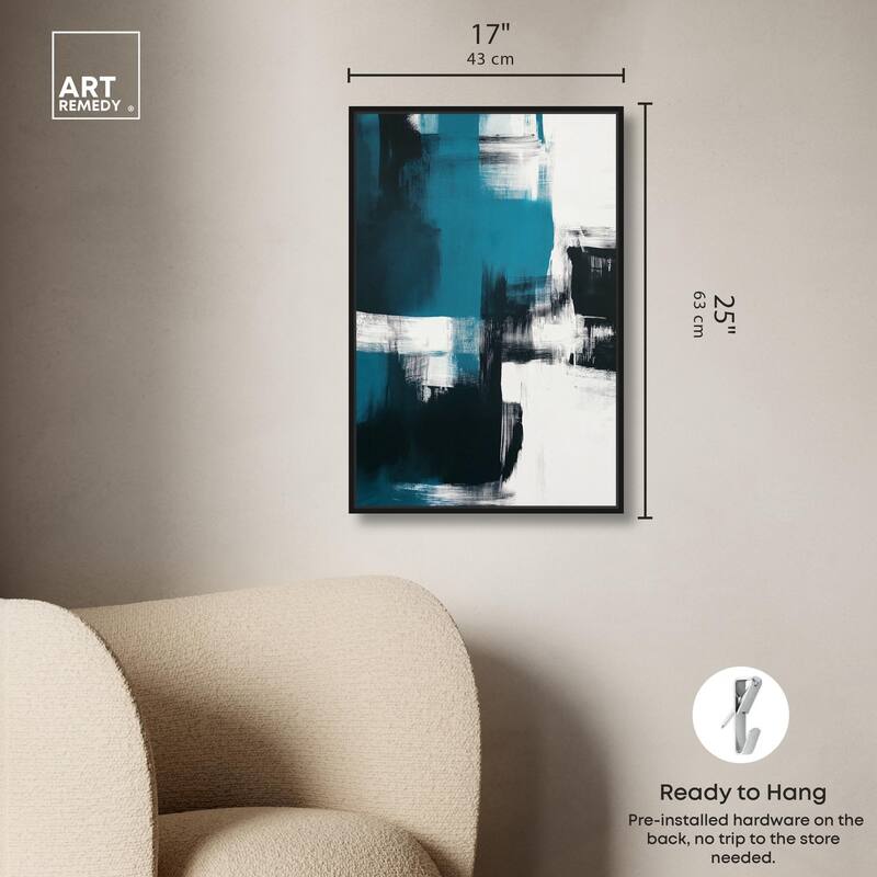 Weight of Teal Canvas by Art Remedy