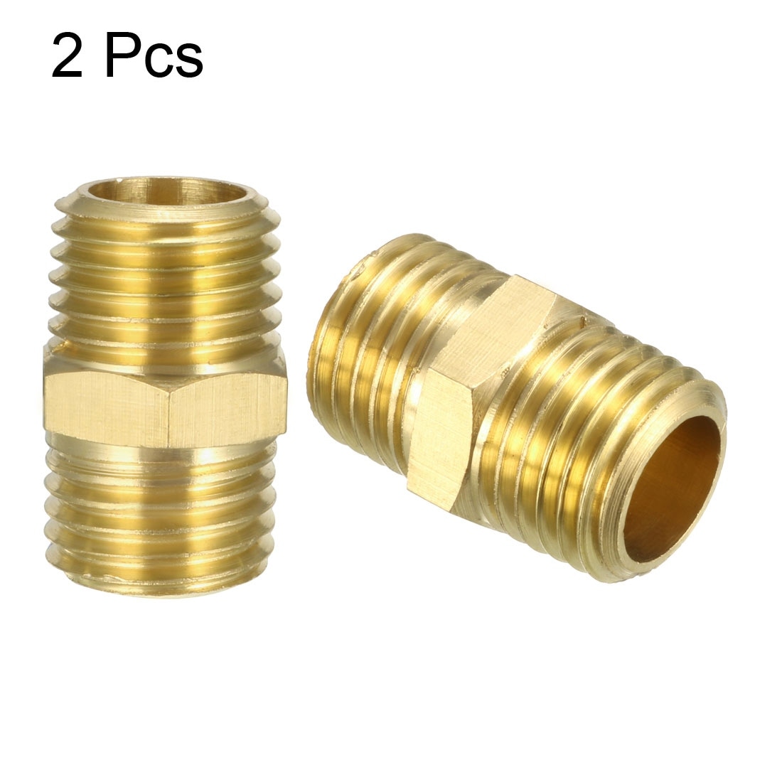 1/4 NPT Pipe Fitting Male Brass Hex Reducing Nipple 5pcs Pipes, Pipe ...