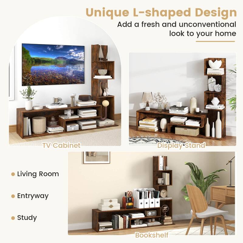 Costway Cube TV Stand for TVs up to 50" Media Console Table with - See Details
