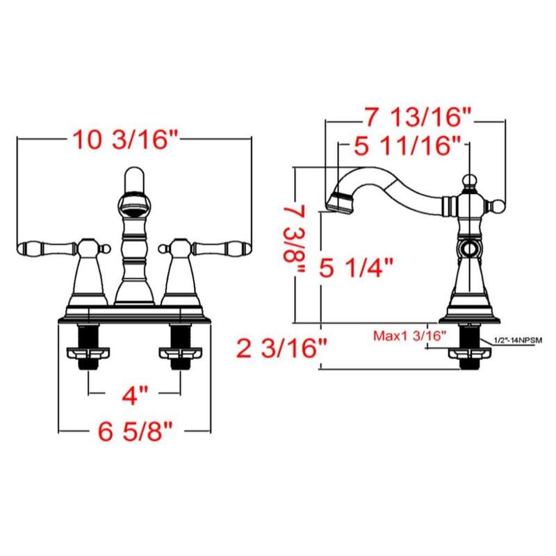 Design House 1.5 GPM Centerset Bathroom Faucet - Includes Metal Pop-Up