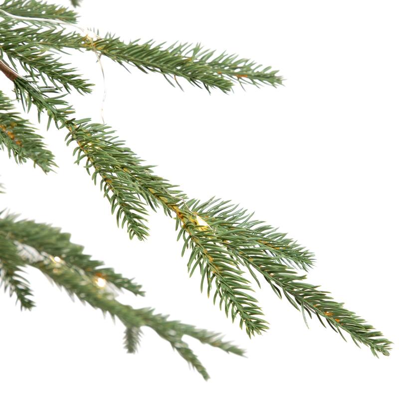 Pre-Lit Medium Alpine Artificial Christmas Tree - 6' - Clear LED Lights - 6 Foot