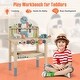preview thumbnail 9 of 7, Multicolor Kids Play Tool Workbench Set with Magnetic Rack and Open Shelf - 24" x 12" x 31" (L x W x H)