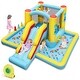 preview thumbnail 8 of 6, Kids Inflatable Bounce House Bouncy Castles w/ Ball Pit &Long Slide with 480W Blower